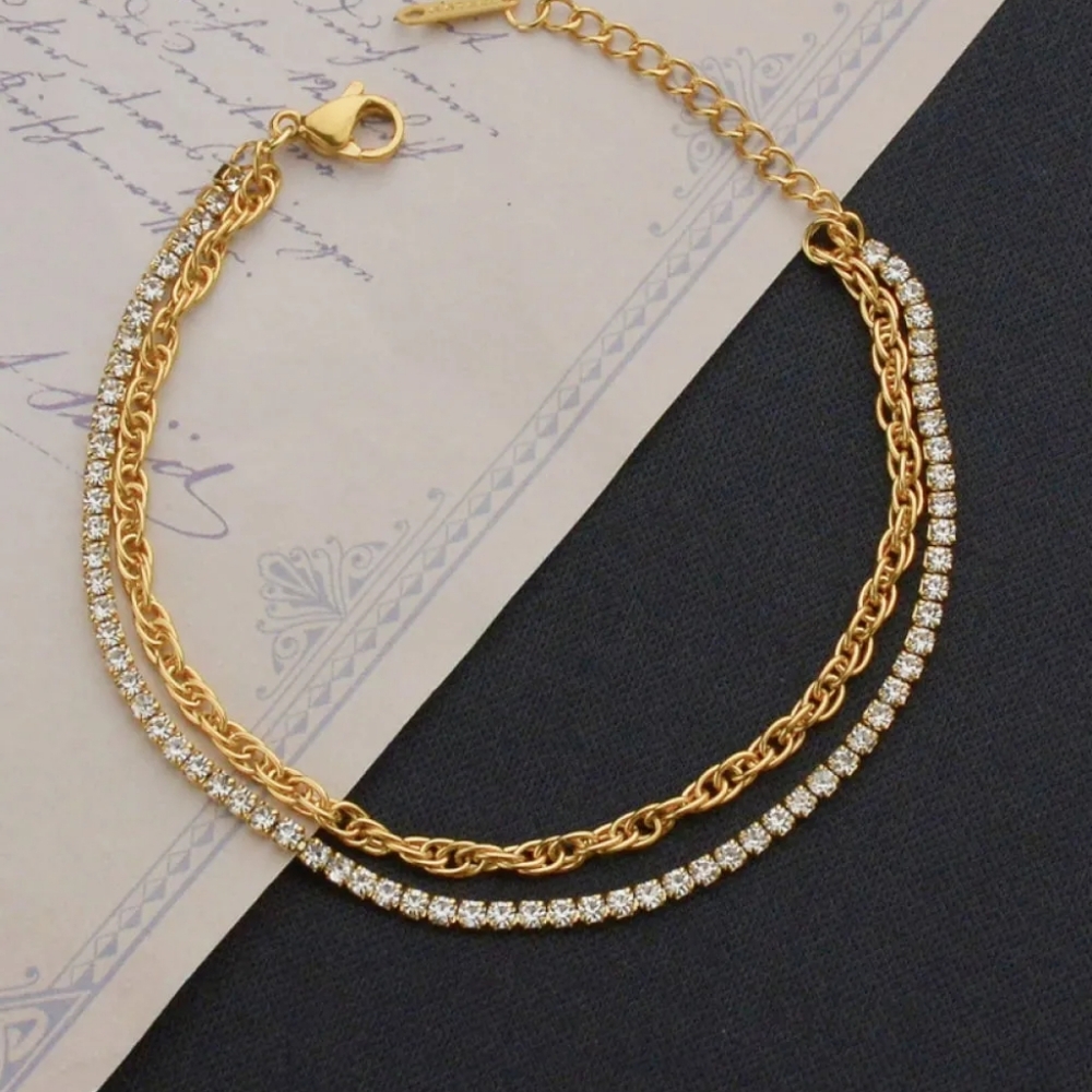 Double-Layered Stainless Steel Bracelet